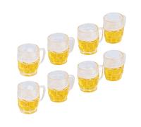 Generic Mini Beer Cups Model Simulation Beer Mugs Miniature Dollhouse Accessories Resin Craft Decorations for DIY Mini Garden Wedding Bakery Scene 20 Pcs