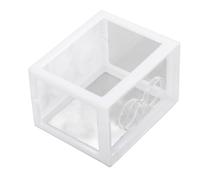 Generic Mini Betta Fish Tank Portable Clear Acrylic Aquarium for Small Spaces Easy Water Changing for Home & Office Use (White)