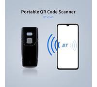 Generic Mini BT & 2.4G Wireless Barcode Scanner Portable QR Data Scanner for Mobile Phones, Long-lasting Standby Time for Logistics, White LED Fill-in Light
