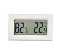 Generic Mini Digital Hygrometer, 2-in-1 Room Thermometer & Humidity Meter, Indoor, Black, White, Wall Mount, Tabletop