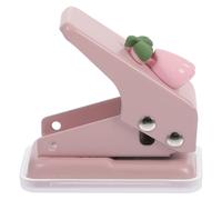 Generic Mini Flower Single Hole Puncher Manual Paper Hole Punch for Loose Leaf, Pink Tulip Color, Small Size Craft Punch for Scrapbooking and Office Paper Sheets