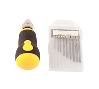 Generic Mini Hand Drilling Machine, Portable Micro-mini Tool Set, Small Hand Drilling Machine, 10 Pieces of Spiral Drill Bits 0.8-3.0 Mm