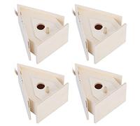 Generic Mini Hanging Bird House 4Pcs Garden Ornaments Made of Durable Platane Wood for Outdoor Birds Resting