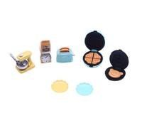 Generic Mini Kitchen Playset Featuring Stand Mixer Kitchen Scale Bowls Molded Textures Pastel Hues Tiny Pastry Corner For Dollhouse Display Collectors, Style A