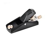 Generic Mini Low Angle Plane Hand Plane Block Plane Plane Tool with Brass Depth Control and Solid Aluminum Body for Reliable, 105 39 52mm, Standard Model - Low Angle Aluminum Plane Black