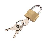 Generic Mini Luggage Padlocks Sturdy Brass Padlock Includes 3 Small Keys For Luggage Suitcase Backpack Laptop Bag 1Pc