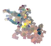 Generic Mini Rainbow Holographic Acrylic Squares Decorative Double-Sided Plexiglass Tiles Lightweight & Portable Easy to Paste for Art Light & Shadow Projects Resin Jewelry (100pcs 3X3cm)