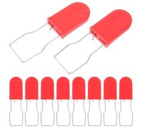 Generic Mini Security Padlock Seals 50Pcs Red with Metal Wire Security Wire Seal Lock, Anti-Tamper Padlock Tags for Logistics and Shipment Protection