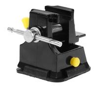 Generic Mini Table Vise Suction Base, Mini Bench Clamp for Carving and Micro Sculpture, Small Flat Jaw Fixture Tool for Desktop Craft and Woodworking