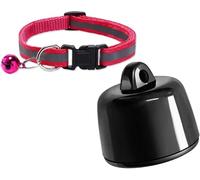 Generic Mini Tracker for Cats and Puppies, Pet Tracker, Compatible with iOS & Android with Reflective Collar, Worldwide Location Tracking, IP67 Waterproof Durability (C)