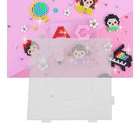 Generic Mini Transparent Geometric Pegboard Template for 2.6mm Creative DIY Puzzle Kids Toys for Parenting Education (big square)