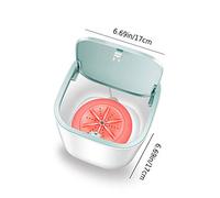 Generic Mini Washing Machine, USB Powered CW CCW Super Shock Wave Small Ultrasonic Turbo Washer Prevents Knotting Thoroughly for Underwear (White)