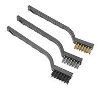 Generic Mini Wire Brush Set, Ergonomic 3pcs Cleaning Brush for Bonsai Gardening, Durable Steel and Plastic for Tree Trunk and Bark Care, 17cm Size