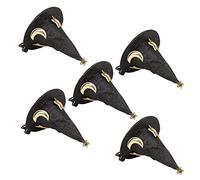Generic Mini Witch Hat Hair Pins 5pcs Cute Halloween Hair Clips Fun Decoration for Kids Cloth Black 2.8x3.5in