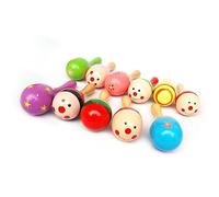 Generic Mini Wood Maraca Lightweight Hand Percussion Rattle for Toddlers, Music Education Toy for Developing Hand-Eye Coordination, Suitable for Social Engagement
