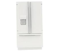 Generic Mini Wooden Refrigerator Model Eco-friendly Simulation Doll Furniture Decor for Dollhouse Kids Bedroom (White)