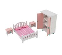 Generic Miniature Bedroom Furniture Set, Children Dollhouse Furniture Playset 35 Piece Furnitures, Beech Wood Toy Girls and Boys 3 Year and Up, Exquisite Design Enhances Curiosity,