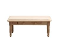 Generic Miniature Blank Coffee Table - 1pc Dollhouse Plain Wood Table Book Desk Miniature Tea Table Model Decorations for Home Mini House Adorn Retro Coffee Table Wood