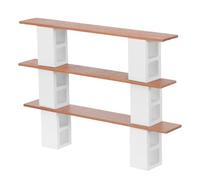 Generic Miniature Dollhouse Display Shelf: 5.8x4.1x0.9" Furniture Bookshelf - Mini 3-Tier Bookcase Tiny Figurine Storage Rack for Pretend Play