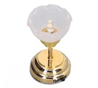 Generic Miniature Dollhouse LED Dome Lamp Beautiful Vintage Flower Design for DIY Dream Home 1:12 Scale Metal Glass Material