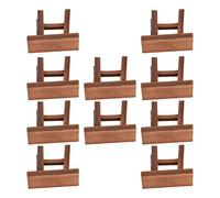 Generic Miniature Exquisite Retro Wooden Stool for Dollhouse, 10pcs Miniature Dollhouse Accessories for 1/12 and 1/6 Scale Doll Houses, for Mini Model Lovers and Arts & Crafts Enthusiasts