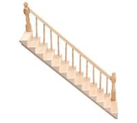 Generic Miniature Furniture, 1 12 Scale Dollhouse Accessories House Of Stairs with Birch Material 1/12 Scale for Hanging on the Wall with a Height Of 22-25cm/8.7-9.8in (Right handrail)