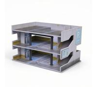 Generic Miniature Parking Display 1 64 Scale Parking Garage Diorama Model Multi Level Structure Display Scene Car Showcase Acrylic Panels And Frame For, MO936603 Japanese Parking Garage Scene C