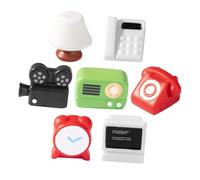 Generic Miniature Retro Radio Figurine Vintage Style Dollhouse Furniture DIY Home Decor Accessory for Living Bedroom Artistic Display