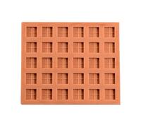 Generic Miniature Silicone Model Construction Model Mini Brick Model DIY Building Wall Material Architectural Simulation Tool Soft Silicone Suitable for Dollh, 30 Square Bricks