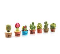 Generic Miniature Succulent Plants Mini for Dollhouse Decor and DIY, 7 Pcs Tiny Pot for Kids and Friends, Eco-friendly Clay Material Mini Plant for Fairy Garden