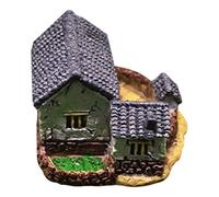 Generic Miniature Vintage Cottage Realistic Decor, Resin Craftsmanship with Style Rustic Farmhouse Model for and Versatile Decoration Bookshelf Office for Home and Fairy Garden