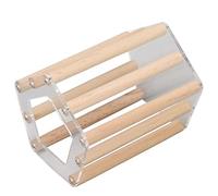Generic Minimalist Pentagonist Hamster House Wooden House, Winding Simple Hamster Cabin for Golden Bear for (Small Size (21x17cm / 8.3x6.7in))