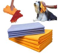 Generic Miracle Shammy, Ultra-Absorbent Cleaning Cloth, 8-Pack (Blue & Yellow), Plant Material, Classic Style, 400 GSM, Machine Washable