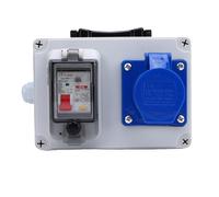 Generic Mobile Distribution Box IP44 to IP67 Power Distribution Box with Safety Circuit Breaker for Factories Home Renovations PC Material 175x125x75mm