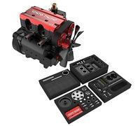 Generic Model Engine Kits for Adults, ST-NF2 7.0cc Mini Inline Double-cylinder Four-stroke Air-cooled Nitro Interal Combustion Engine Model Kit (Red)