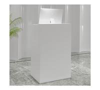 Generic Modern Reception Desk - Executive Style, 80X40X95cm, White, Lockable Drawer, Double-Layer Countertop, Waterproof Construction, Ideal for Reception & Cashier Counter