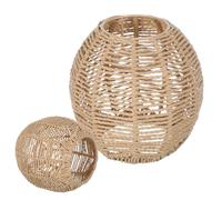 Generic Modern Style Safari Lampshade with Imitated Woven Rope Material and Fine Workmanship, Khaki Colour Lamp Shade for Room and Guesthouses, Easy to Use Elegant Retro Light Cover