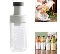 Generic Modern Sugar Dispenser With Pour Spout, 260ml Capacity, White, Polypropylene & Glass, Triple Seal Design, Perfect For Hot Beverages & Baking