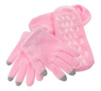 Generic Moisturizing Gel Gloves and moisturizing spa Socks 4Pcs Plant Gel Fabric Khaki Skin Friendly not Easy to Break or deform for Women