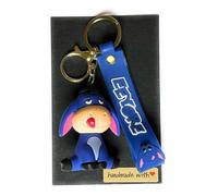 Generic Molly's Charms 3D Keyring and Strap - Eeyore Character Keychain, Unisex-Kids, Neutral White
