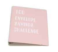 Generic Money Saving Challenge Transparent A5 Budget 25 Sheets for Family Financial Success (Pink)