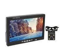 Generic Monitor with HD Reversing Camera in the Vehicle Easy Operation of a Colorful Car Monitor with a View From the Back Infrared Pilot 7-inch TFT LCD Display for Camping Vehicles