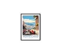 Generic Monte Carlo Travel Poster, Monte Carlo Travel Print, Monaco Print, Travel Decor, Popular Print, Birthday Gift, 6x4/7x5/8x10/A3/A4 (A3 Unframed (29.7 x 42cm))