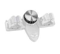 Generic Mop Hanger Wall Mounted - Heavy Duty Broom Storage with 2 Slot 1 Hook - Suction Cup Mop Holder for Home Walls - White - 19x7.8x5.3cm/7.48x3.07x2.09in