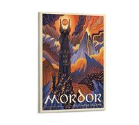 Generic Mordor Lord of The Ring Hobbit Movie Vintage Travel Canvas Art Poster, Landscape, canvas art print, 12x18 inches, Living Room, Bedroom, Office, Bathroom, Dining Kitchen