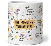 Generic Morning Mindset Mug, 11 oz Ceramic, Affirmations, Microwave & Dishwasher Safe