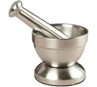 Generic Mortar And Pestle Set, Stainless Steel, Garlic Press & Herb Grinder, 3.9 X 3.5 In, Brushed For Easy Clean