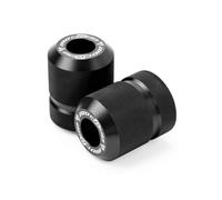 Generic Motorcycle Bar Plug Aluminum Alloy Tube End Cap Insert With Decorative Circle Face And Knurled Grip Protects From Debris Suitable for Street Bikes Custom Rides, Black