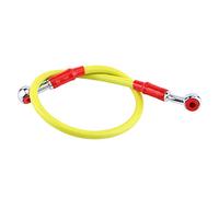 Generic Motorcycle Brake Oil Hose Stainless Steel Braided Connection M10 Ends Universal 45/90cm (45CM Yellow)