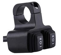 Generic Motorcycle CNC Aluminum Alloy Dual Switch Handlebar Control On/Off Button Spotlight for Easy Riding Control, Fits 7/8" Handlebar, Weatherproof and Durable for Most Motorcycles